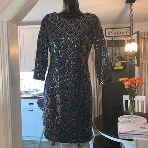 CHARLOTTE RUSSE SEQUINED COCKTAIL DRESS SIZE S
